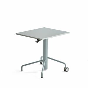Výškovo nastaviteľný stôl ARISE, 600x700 mm, laminát - šedá, šedá