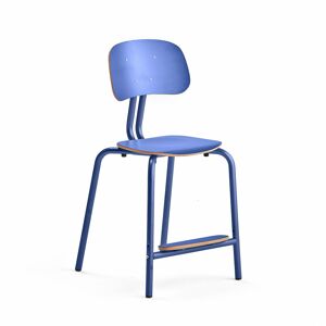Školská stolička YNGVE, so 4 nohami, modrá, modrá, V 520 mm