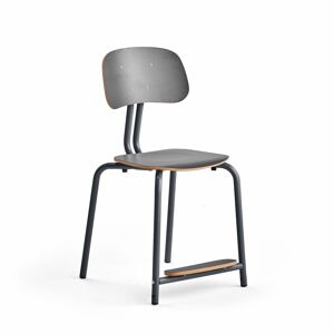 Školská stolička YNGVE, so 4 nohami, antracit, antracit, V 500 mm