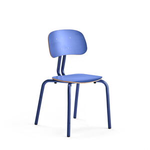 Školská stolička YNGVE, so 4 nohami, modrá, modrá, V 460 mm
