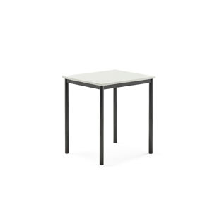 Stôl BORÅS, 700x600x760 mm, laminát - biela, antracit