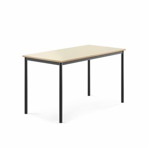 Stôl BORÅS, 1400x700x760 mm, laminát - breza, antracit