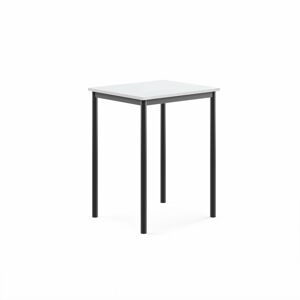 Stôl BORÅS, 700x600x900 mm, laminát - biela, antracit
