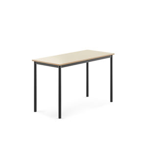 Stôl SONITUS, 1200x600x760 mm, laminát - breza, antracit