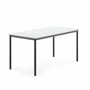 Stôl SONITUS, 1600x800x760 mm, laminát - biela, antracit