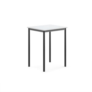 Stôl SONITUS, 700x600x900 mm, laminát - biela, antracit
