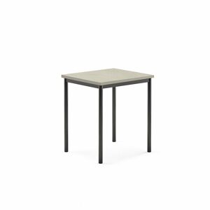 Stôl SONITUS, 700x600x760 mm, linoleum - svetlošedá, antracit
