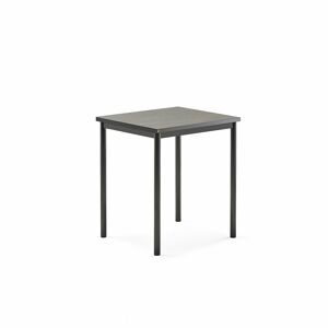 Stôl SONITUS, 700x600x760 mm, linoleum - tmavošedá, antracit