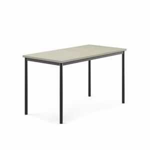 Stôl SONITUS, 1400x700x760 mm, linoleum - svetlošedá, antracit