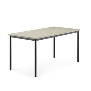 Stôl SONITUS, 1600x800x760 mm, linoleum - svetlošedá, antracit