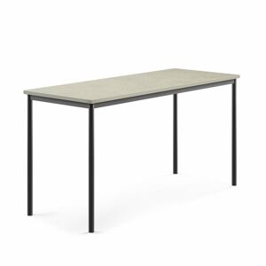 Stôl SONITUS, 1800x700x900 mm, linoleum - svetlošedá, antracit