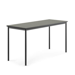 Stôl SONITUS, 1800x700x900 mm, linoleum - tmavošedá, antracit