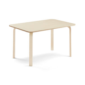 Stôl ELTON, 1200x600x640 mm, laminát - breza, breza