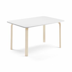 Stôl ELTON, 1200x700x640 mm, laminát - biela, breza