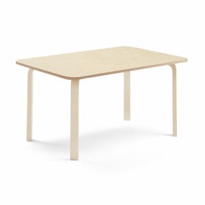 Stôl ELTON, 1400x700x640 mm, linoleum - béžová, breza