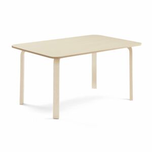 Stôl ELTON, 1400x800x640 mm, laminát - breza, breza
