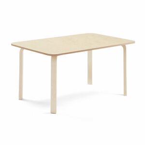 Stôl ELTON, 1400x800x640 mm, linoleum - béžová, breza