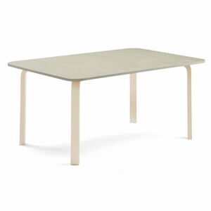 Stôl ELTON, 1800x800x640 mm, linoleum - šedá, breza