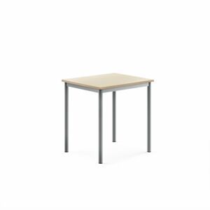 Stôl SONITUS, 700x600x720 mm, laminát - breza, strieborná