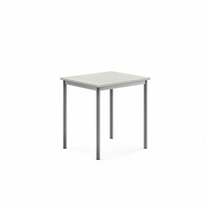 Stôl SONITUS, 700x600x720 mm, laminát - šedá, strieborná