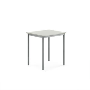 Stôl BORÅS, 700x600x760 mm, laminát - šedá, strieborná