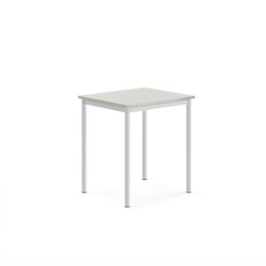 Stôl BORÅS, 700x600x760 mm, laminát - šedá, biela