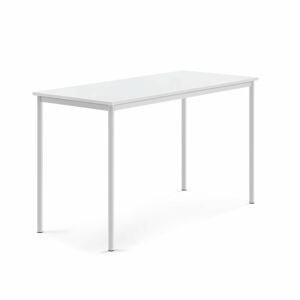 Stôl SONITUS, 1600x700x900 mm, akustický HPL - biela, biela
