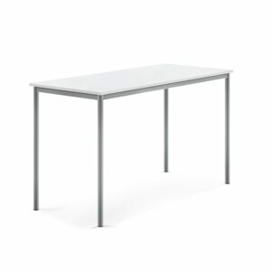 Stôl SONITUS, 1600x700x900 mm, akustický HLP, biela, strieborná