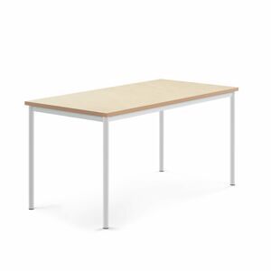 Stôl SONITUS, 1600x800x760 mm, linoleum - béžová, biela