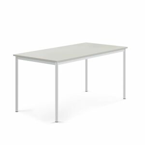 Stôl SONITUS, 1600x800x760 mm, laminát - šedá, biela