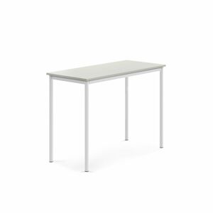 Stôl BORÅS, 1200x600x900 mm, laminát - šedá, biela