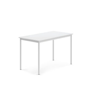 Stôl BORÅS, 1200x700x760 mm, laminát - biela, biela