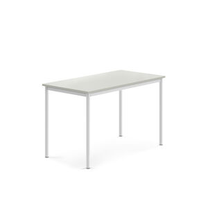 Stôl BORÅS, 1200x700x760 mm, laminát - šedá, biela