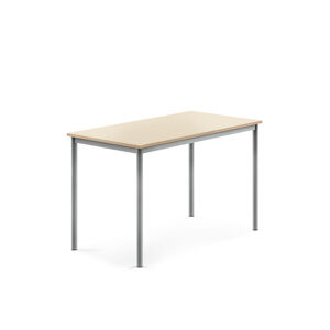 Stôl BORÅS, 1200x700x760 mm, laminát - breza, strieborná