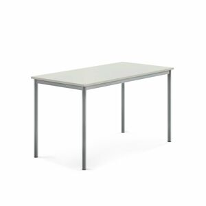 Stôl BORÅS, 1400x700x760 mm, laminát - šedá, strieborná