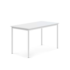 Stôl BORÅS, 1400x700x760 mm, laminát - biela, biela