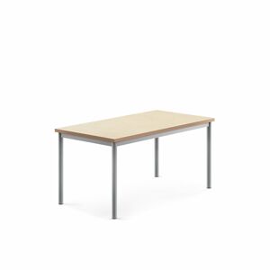 Stôl SONITUS, 1200x700x600 mm, linoleum - béžová, strieborná