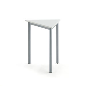 Stôl BORÅS TRIANGEL, 700x600x720 mm, laminát - biela, strieborná