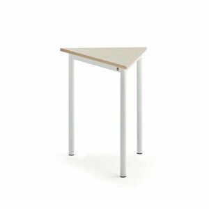 Stôl BORÅS TRIANGEL, 700x600x720 mm, laminát - breza, biela