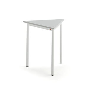 Stôl BORÅS TRIANGEL, 700x700x720 mm, laminát - šedá, biela