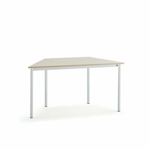 Stôl BORÅS TRAPETS, 1400x700x720 mm, laminát - breza, biela