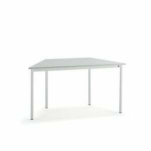 Stôl BORÅS TRAPETS, 1400x700x720 mm, laminát - šedá, biela