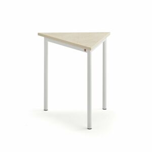 Stôl SONITUS TRIANGEL, 800x700x720 mm, linoleum - béžová, biela