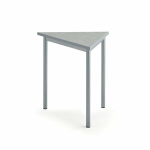 Stôl SONITUS TRIANGEL, 800x700x720 mm, linoleum - šedá, strieborná