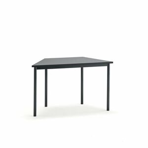 Stôl SONITUS TRAPETS, 1200x600x720 mm, linoleum - tmavošedá, antracit