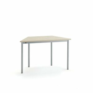 Stôl SONITUS TRAPETS, 1200x600x720 mm, linoleum - béžová, strieborná