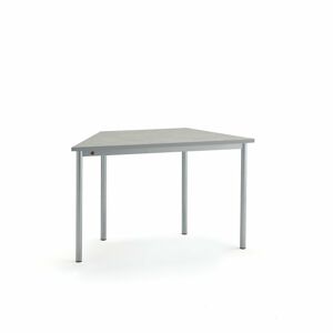 Stôl SONITUS TRAPETS, 1200x600x720 mm, linoleum - šedá, strieborná