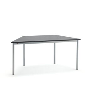 Stôl SONITUS TRAPETS, 1600x800x720 mm, linoleum - tmavošedá, strieborná