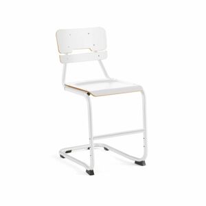 Školská stolička LEGERE I, V 500 mm, biela, biela