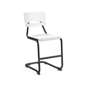 Školská stolička LEGERE I, V 500 mm, antracit, biela